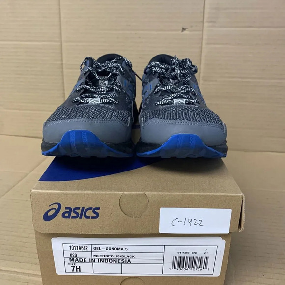 1422. Assics Mens Gel-Sonoma 5 Running Shoes Metropolis/Black-US 7.5 Mens - Picture 2 of 4